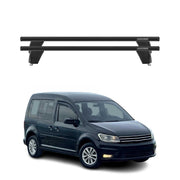 Menabo Barres de toit Transversales pour VW Caddy life 2015-2020 Noir ABE 2x