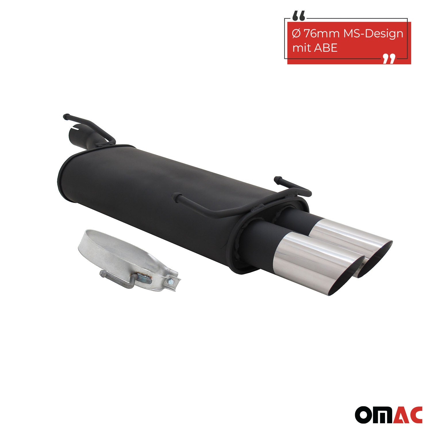 Échappement arrière sport Novus pour Opel Astra F/Opel Kadett E 2x76mm MS ABE
