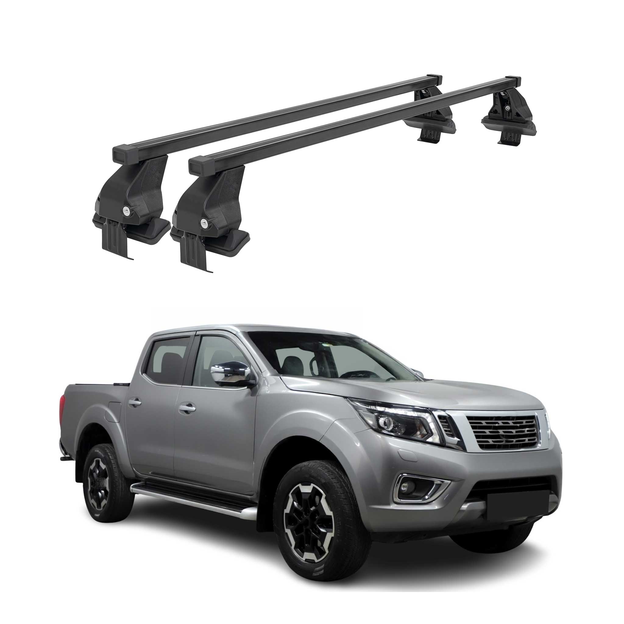 Barres Transversales Menabo pour Nissan Navara 2015-2023 4-portes Noir