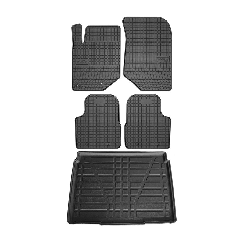 Kit Tapis de sol et coffre pour Peugeot 2008 2018-2024 TPE Noir