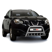 Pare-Buffle Avant Pour Nissan Qashqai +2 2010-2013 Acier Argent