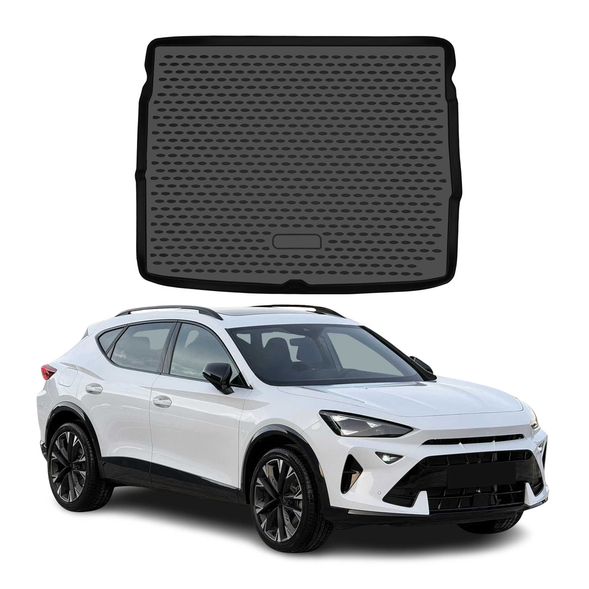 OMAC Tapis de coffre pour Cupra Formentor 2024-2026 Facelift Supérieur TPE Noir