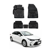 Tapis de sol pour Toyota Corolla Berline 2019-2026 Noir 3D Caoutchouc TPE 4Pcs