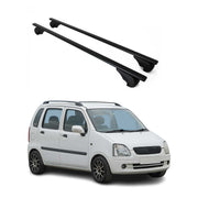 Barres de toit Transversales pour Opel Agila 2000-2015 Fer Noir