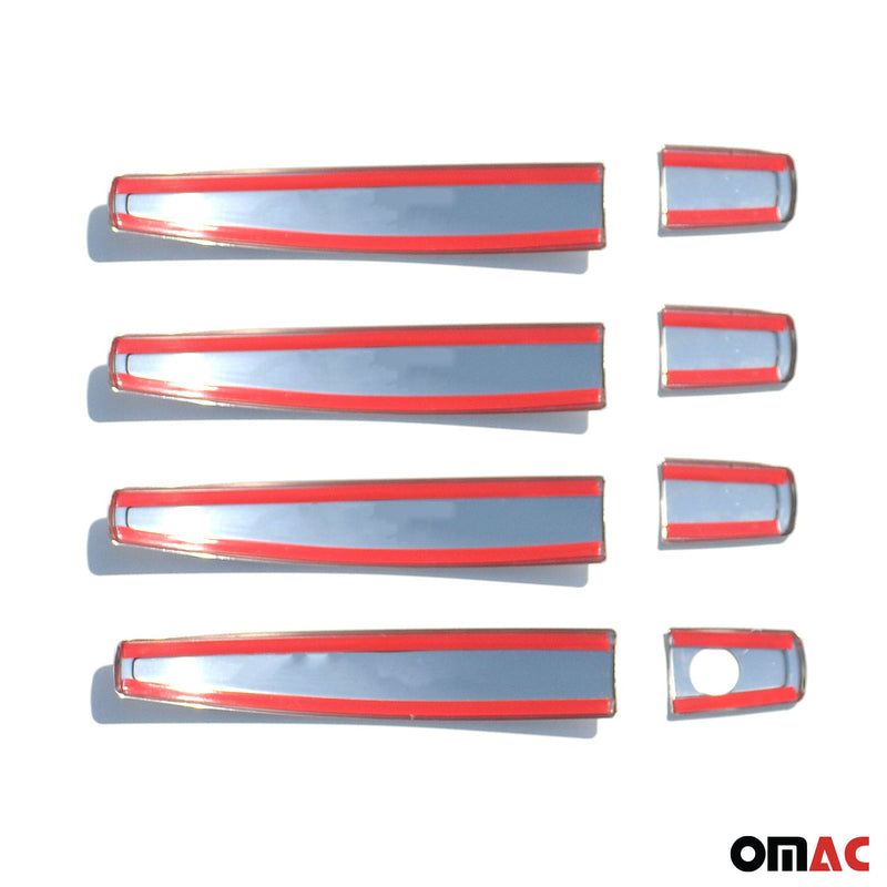 Couverture poignée de porte pour Opel Astra H 2004-2010 4 Portes Acier 8Pcs