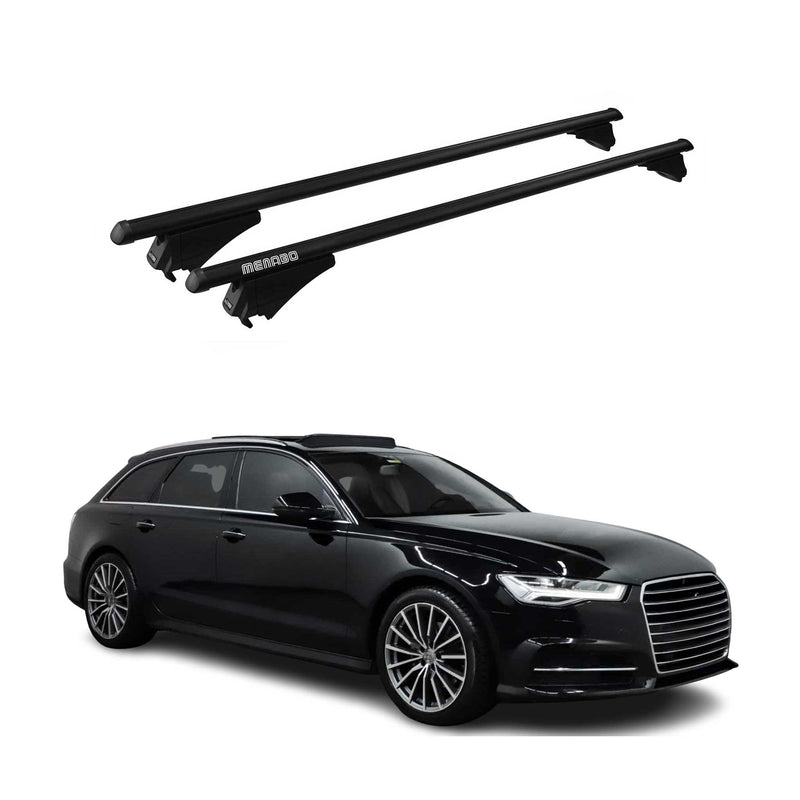 Tiger Barres de toit transversales pour Audi A6 C7 Avant Allroad 2012-2018 Noir