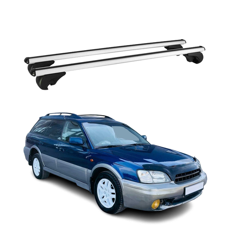 Barres de toit Transversales pour Subaru Legacy 1998-2003 Aluminium Argent