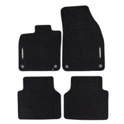 Tapis de Sol de Voiture pour Skoda Enyaq iV Suv 2020-2025 Velours Noir 4Pcs