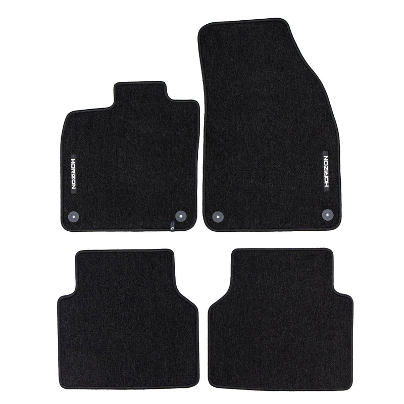 Tapis de Sol de Voiture pour Skoda Enyaq iV Suv 2020-2025 Velours Noir 4Pcs