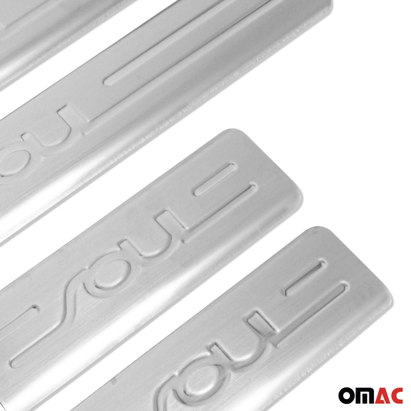 Seuils de porte pour Kia Soul 2009-2014 Acier inox Chromé