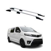 Barres de toit longitudinales pour Toyota ProAce / ProAce Verso 2016-26 L2 Gris