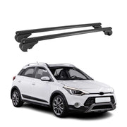 Barres de toit Transversales pour Hyundai i20 2014-2020 Aluminium Noir