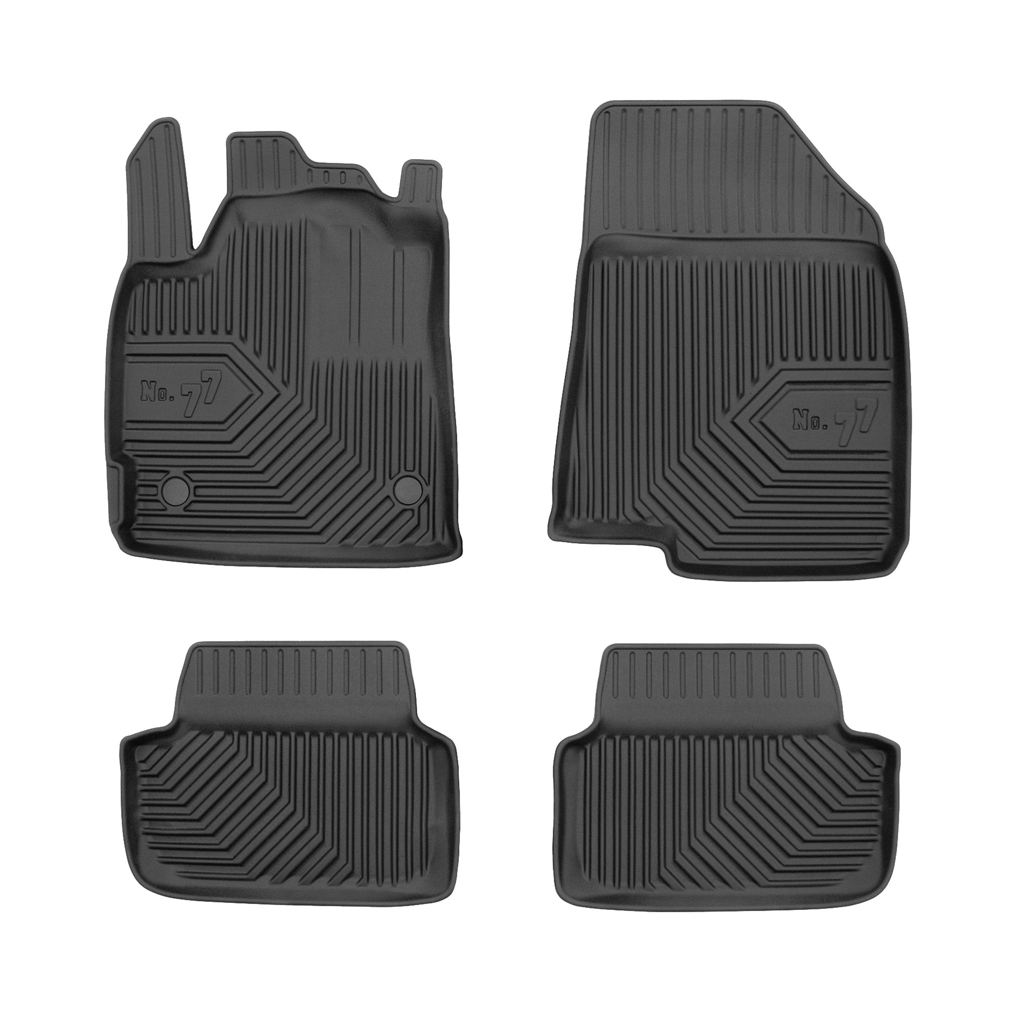 Tapis de Sol de Voiture pour Dacia Sandero III 2020-2025 TPE Imperméable 4Pcs