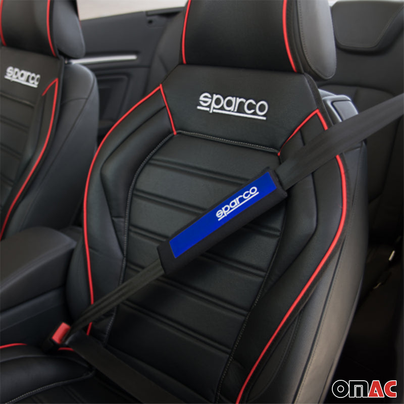 SPARCO couvre de volant et coussin de ceinture kit de protection en noir bleu