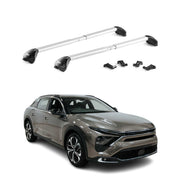 Barres de toit transversales pour Citroen C5X 2022-2025 Alu Gris Argenté 2x ABE