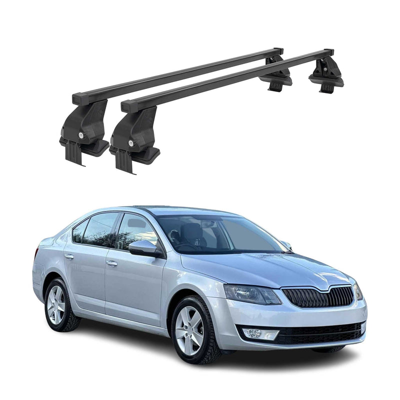 Barres Transversales Menabo pour Skoda Octavia III 2013-2016 Noir