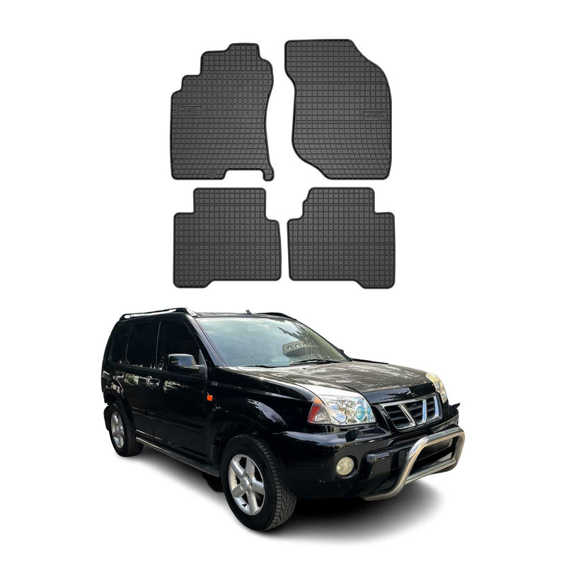 Tapis de Sol pour Nissan X-Trail 2001-2008 Caoutchouc Noir