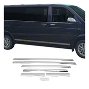 Baguettes de porte pour VW T6 T6.1 Transporter tout 2015-2024 L2 long chrome