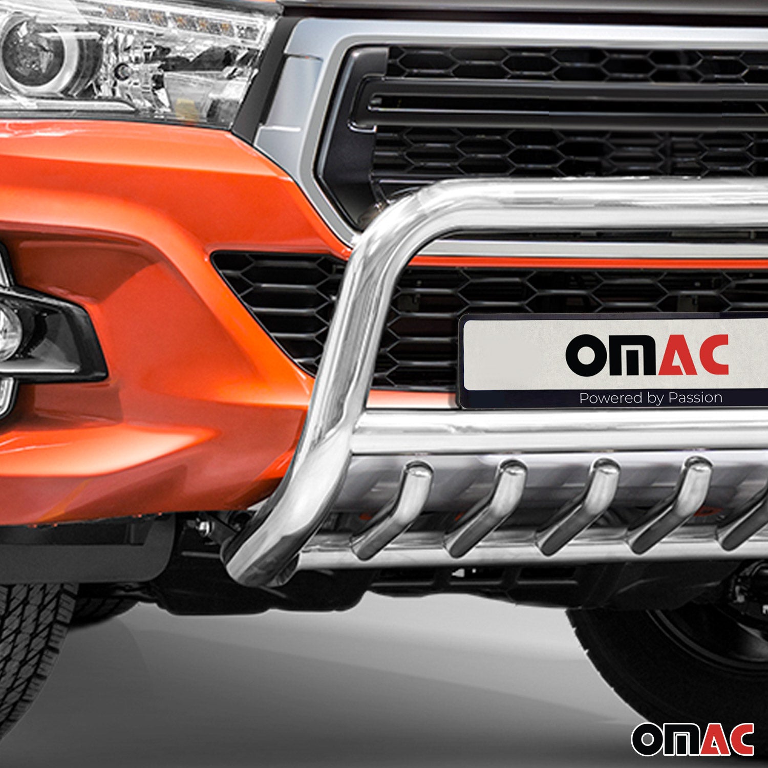 Pare-Buffle Avant Pour Toyota Hilux 2018-2021 en Acier Inoxy Argent