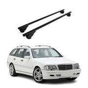 Barres de toit Transversales pour Mercedes Classe C S202 1993-2000 Acier Noir 2x