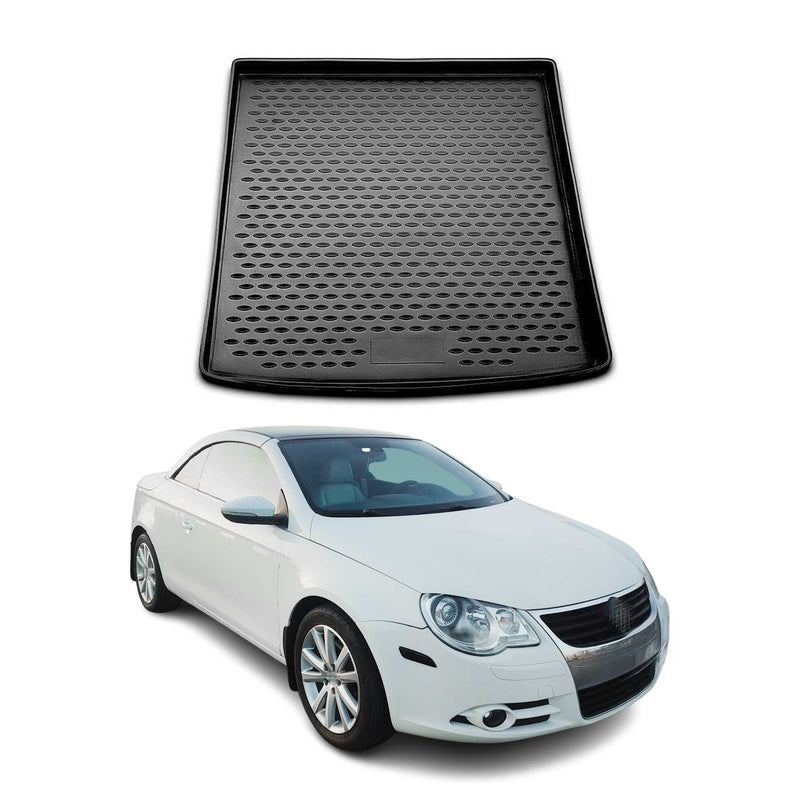 Tapis de Coffre pour VW Eos 2006-2015 en caoutchouc TPE 3D Noir 1Pcs