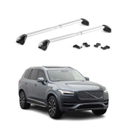 Barres de toit transversales pour Volvo XC90 2015-2026 Alu Gris Argenté 2x ABE