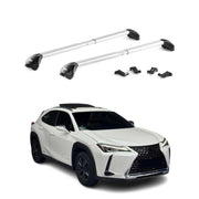 Barres de toit transversales pour Lexus UX 2019-2026 Alu Gris Argenté 2Pcs ABE