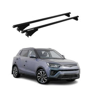 Tiger Barres de toit transversales pour Ssangyong Tivoli 2015-2019 Noir