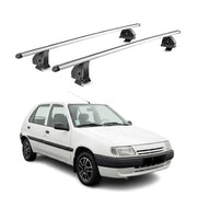 Barres de toit transversales Alu pour Citroen Saxo 1996-2003 TÜV 75 kg Gris 2Pcs