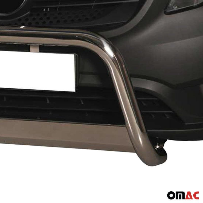 Pare-buffle Avant pour Mercedes Vito 2015-2019 63 mm en Acier Gris