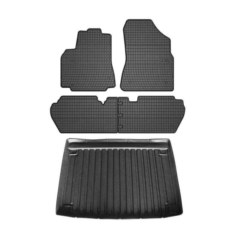 Kit Tapis de sol et coffre pour Citroen Berlingo 2008-2018 TPE Noir