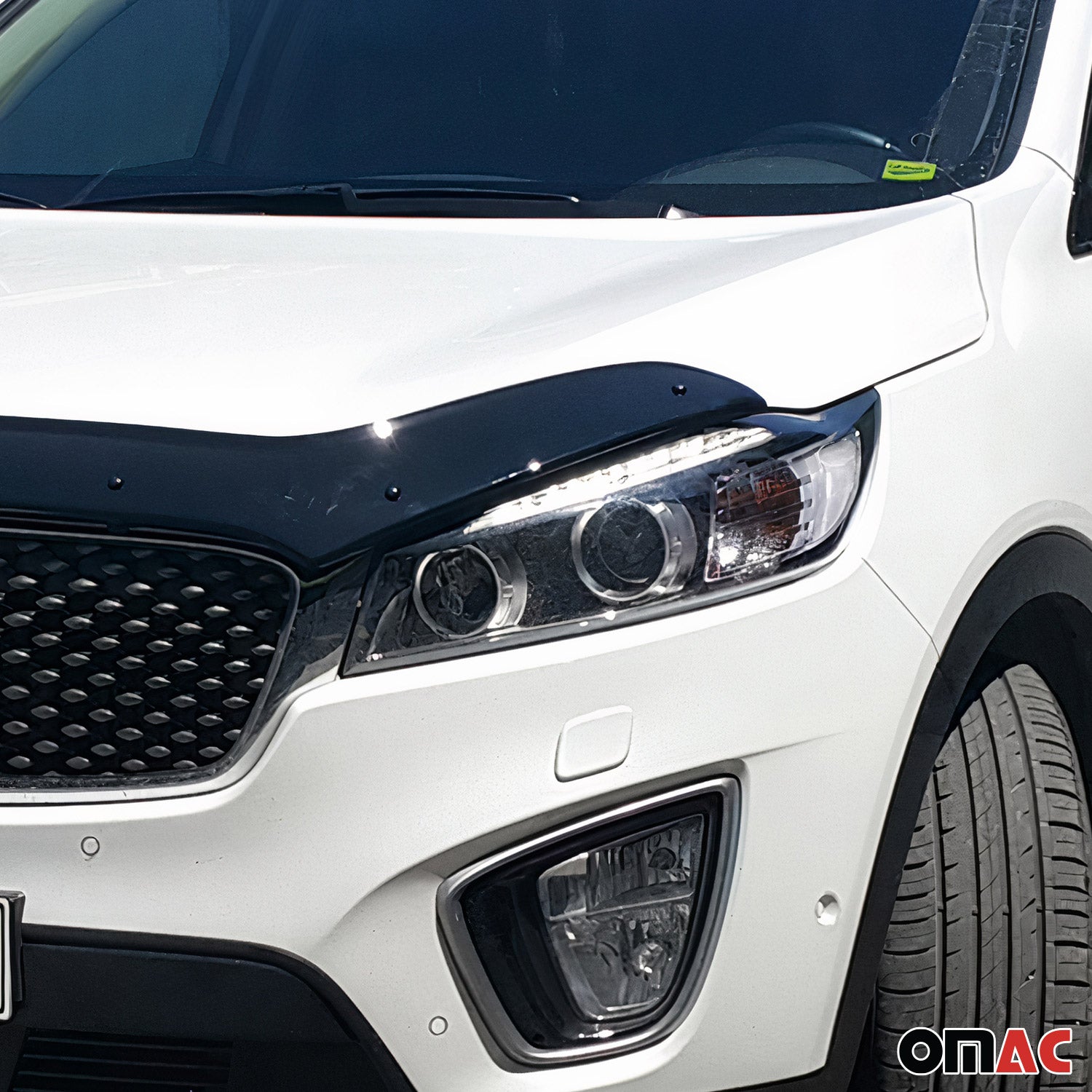 Deflecteurs d'air capot de voiture pour Kia Sorento 2016-2020 Acrylique Noir