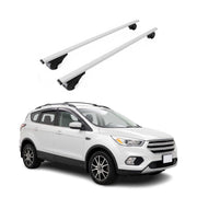 Barres de toit Transversales pour Ford Kuga II 2012-2019 Acier Gris 2Pcs