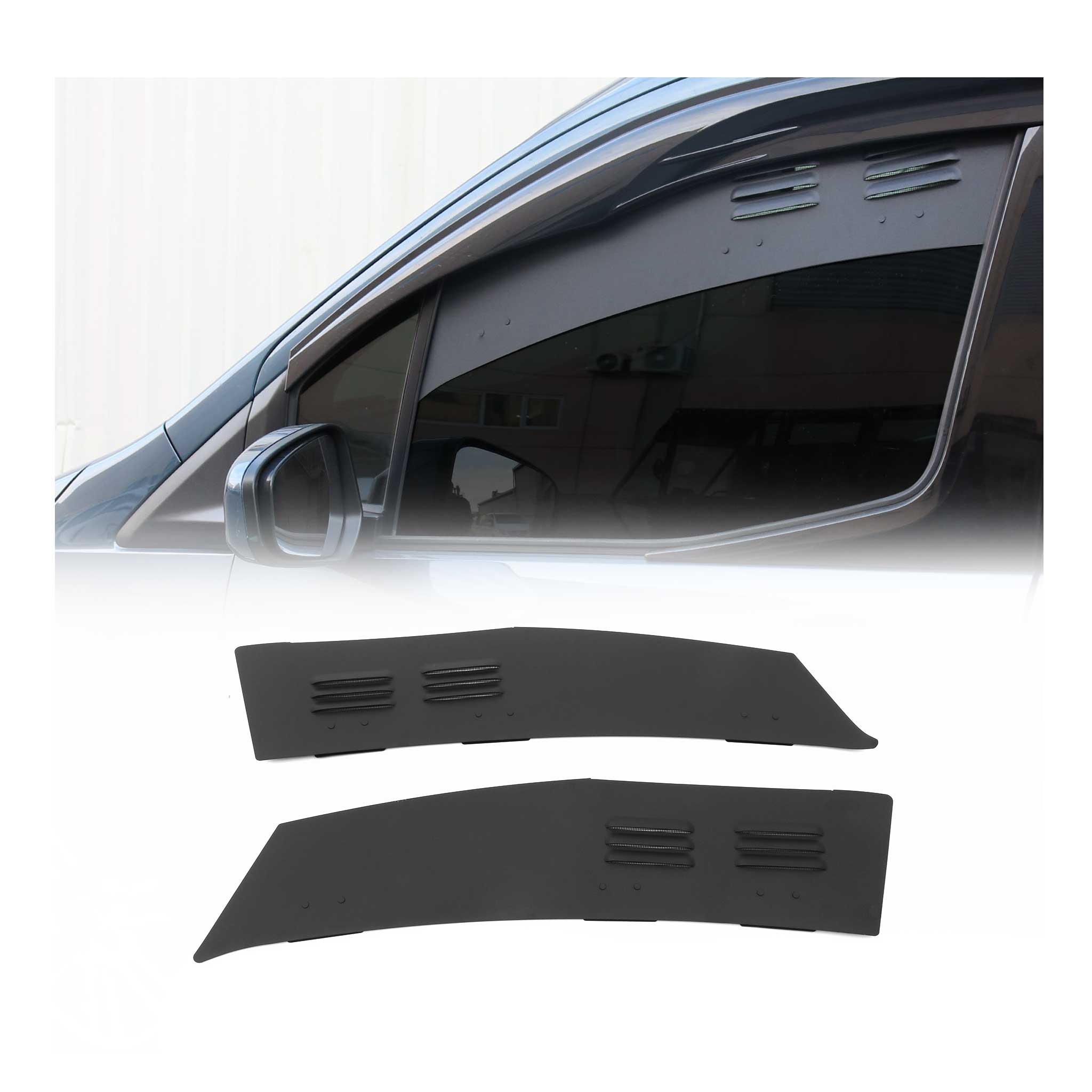 Garniture de Fenêtre pour Ford Transit 4éme Gen 2014-2024 2Pcs Noir