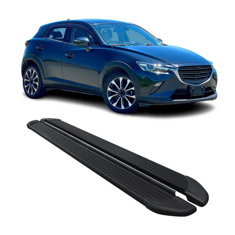 Marchepieds Latéraux pédale pour Mazda CX-3 2015-2024 Noir Aluminium 2Pcs