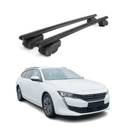 Barres de toit Transversales pour Peugeot 508 2018-2025 Aluminium Noir ABE