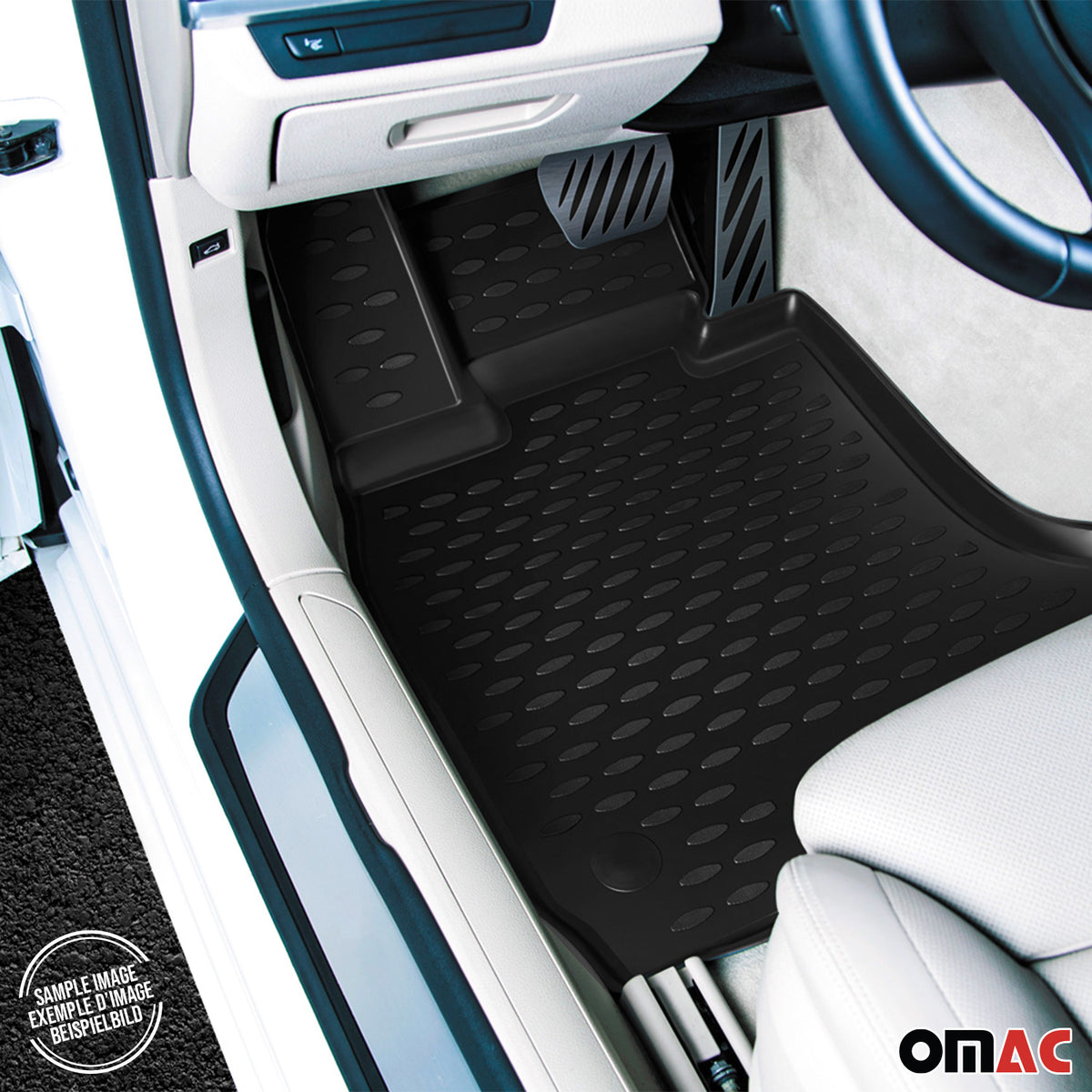 Tapis de sol pour Toyota Camry XV70 2018-2022 en caoutchouc TPE 3D Noir 4Pcs