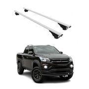 Barres de toit Transversales pour Ssangyong Grand Musso 2018-2026 Fer Argent