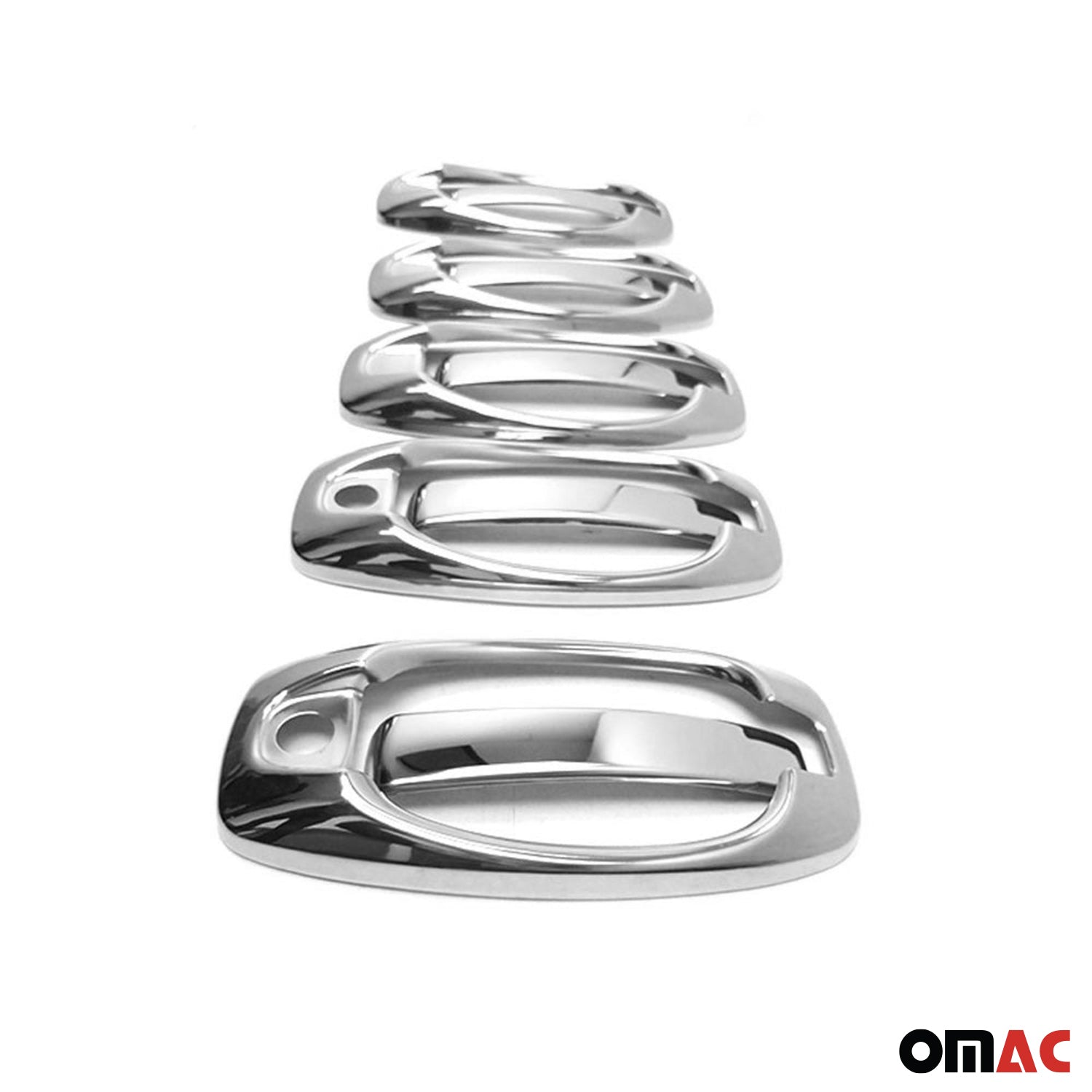 Couverture de poignée de porte pour Fiat Doblo 2010-2021 en Acier Inox 10Pcs