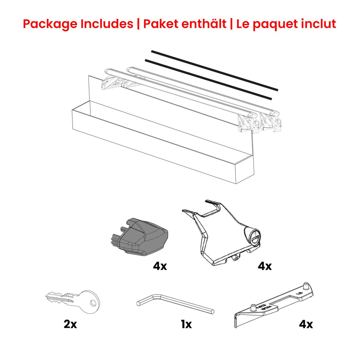 Barres de toit transversales pour Toyota Auris SW E18 2013-2018 Alu Gris 2x ABE