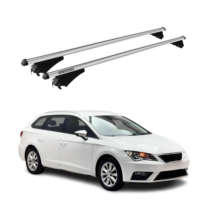 Tiger Barres de toit transversales pour Seat Leon III 2012-2020 Gris