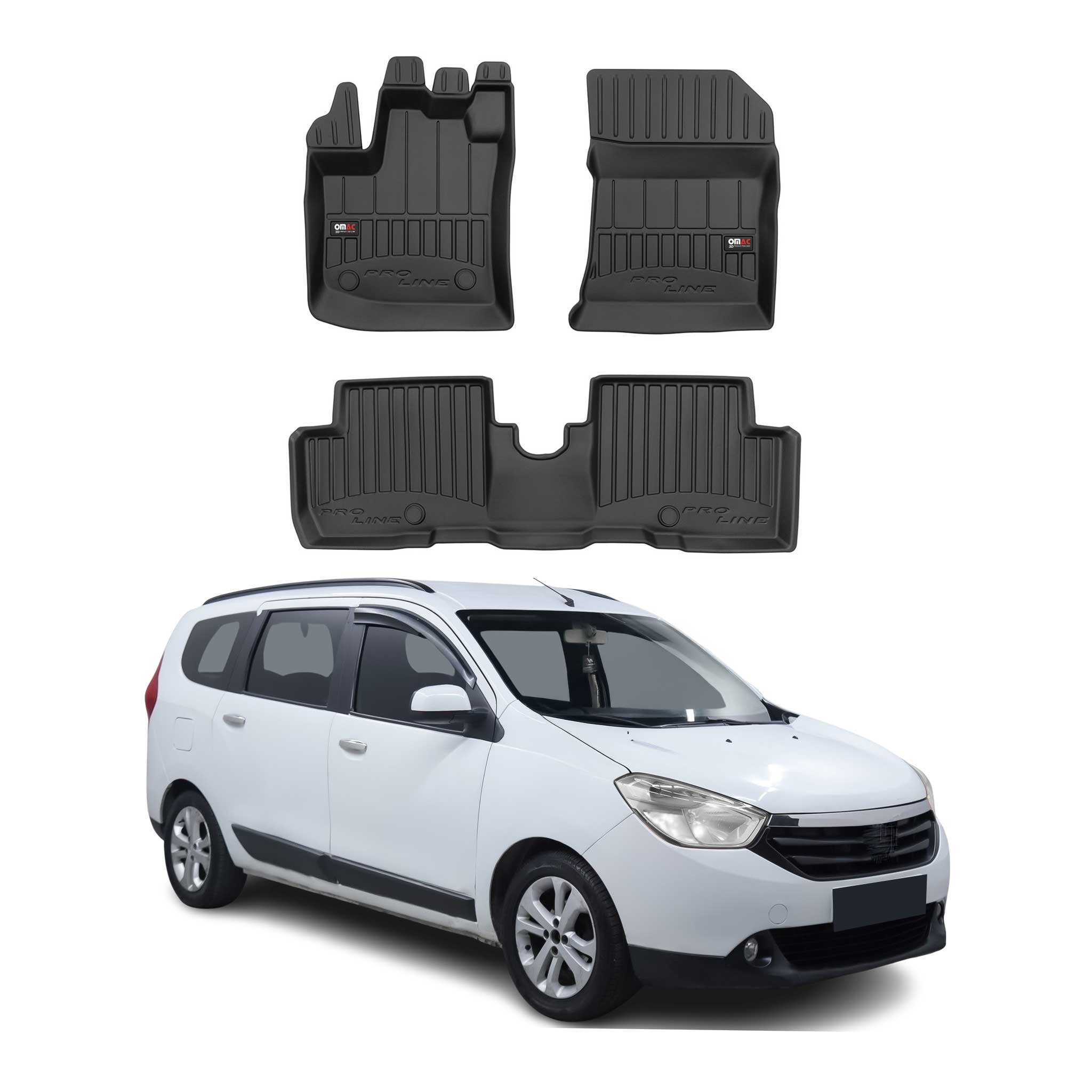 Tapis de Sol pour Dacia Lodgy 2012-2022 TPE Noir