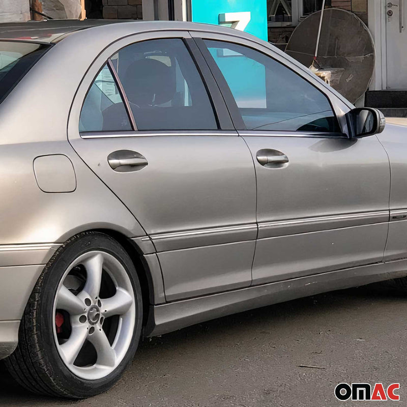 Garniture de Fenêtre pour Mercedes Classe C W203 Berline 2000-2007 Acier Inox 4x