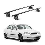 Barres de toit transversales acier pour Opel Astra G HB Break 1998-2004 Noir 2x