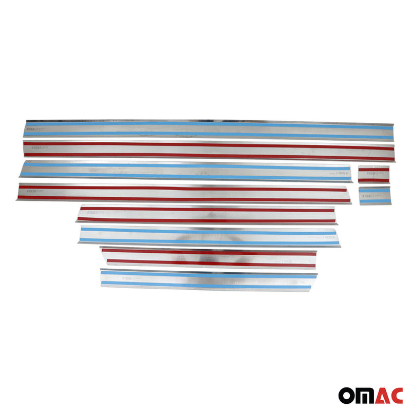 Baguettes de porte pour VW Crafter 2006-2017 L2 Long acier inox chrome 10x