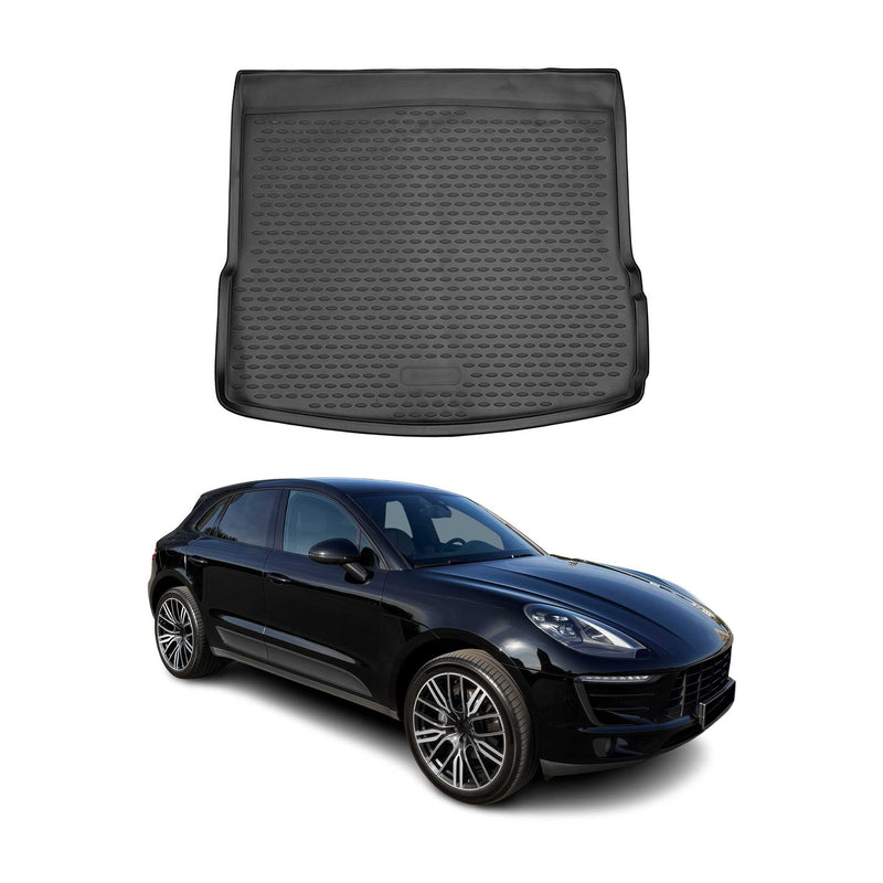 OMAC Tapis De Coffre pour Porsche Macan 2014-2023 en caoutchouc Noir
