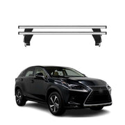 Menabo Barres de toit Transversales pour Lexus NX AZ10 2014-2021 Gris ABE 2x