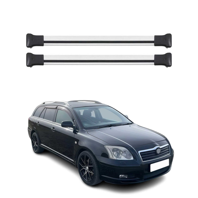 Barres de toit transversales pour Toyota Avensis SW 2003-2009 Aluminium Gris