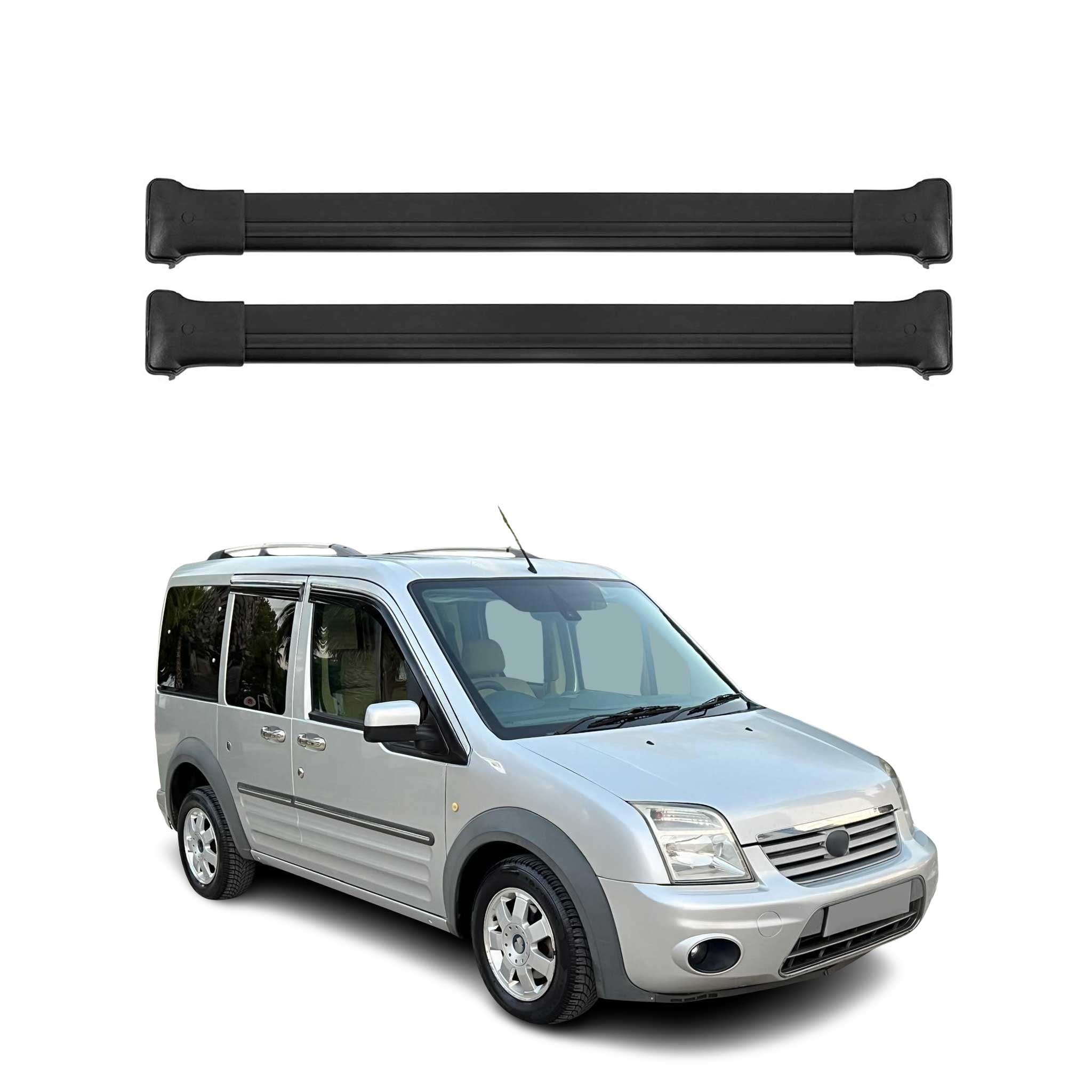 Barres de toit transversales pour Ford Connect 2002-2013 Aluminium Noir