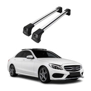 Barres de toit transversales pour Mercedes W205 2014-2021 Berline Alu Gris